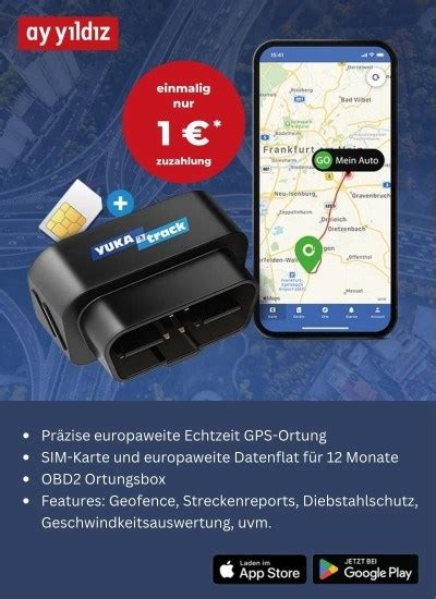 Yukatrack Obd Gps Ortung Europaweit Inkl Sim Karte Und Datenflat