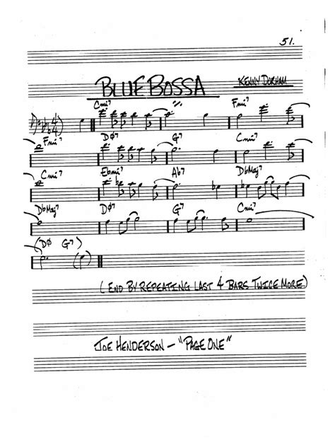 Blue Bossa Pdf