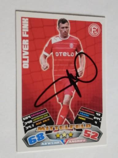 Karta Topps Mach Attax Autograf Bundesliga Fortuna Dusseldorf Olivier