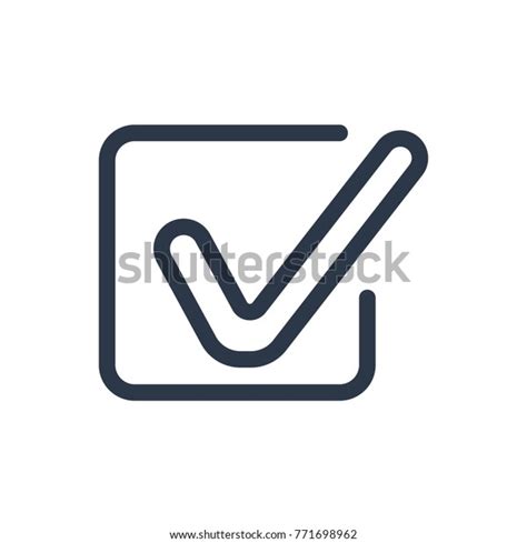 Checkbox Icon Isolated Check Mark And Checkbox Icon Line Style