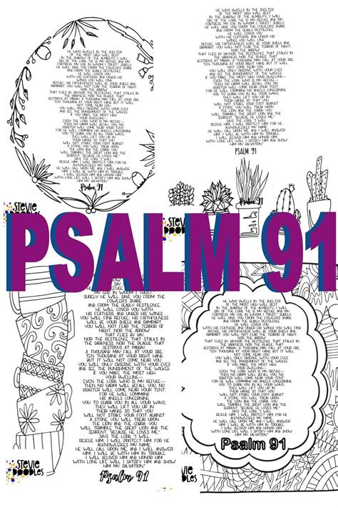 4 Free Psalm 91 Coloring Pages Stevie Doodles Psalms Bible Verse