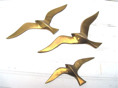 Brass Seagull Wall Art Beach Decor Nautical Decor By Southcentric