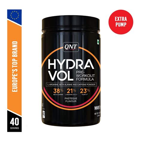 QNT Hydra Vol Pre Workout Pasteque Flavour Powder 400 Gm Price Uses