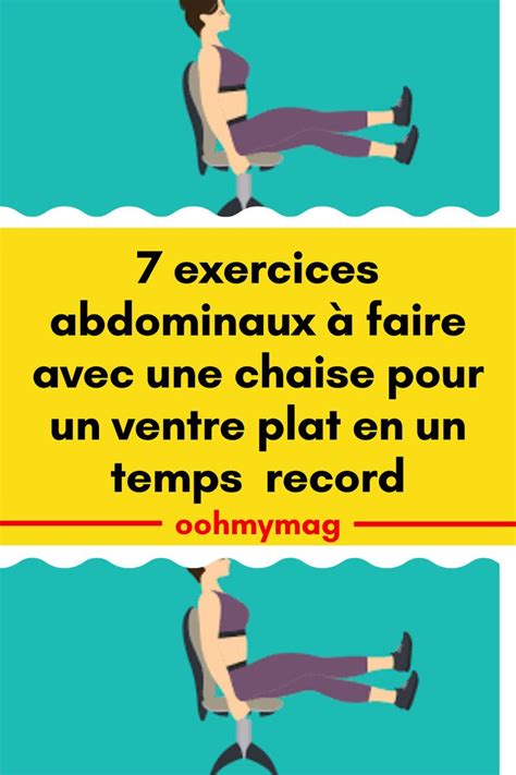 7 exercices abdominaux à faire avec une chaise pour un ventre plat en