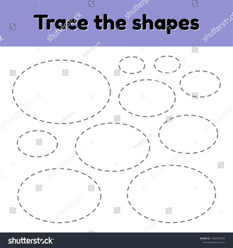 Illustration Educational Tracing Worksheet Kids Kindergarten Stock ... 