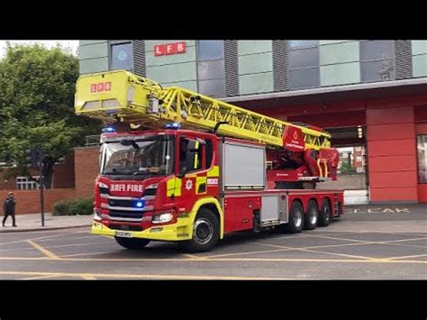 Old Kent Roads New M Turntable Ladder Turning Out To A House Fire In