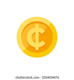 Cent Centavo Currency Symbol On Gold Stock Vector (Royalty Free) 1024034476