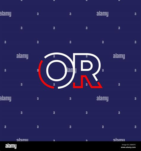 OR Tech Logo Concept Design Stock Vector Image Art Alamy