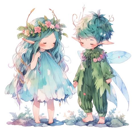 Premium AI Image | anime style illustration of two little girls dressed ...