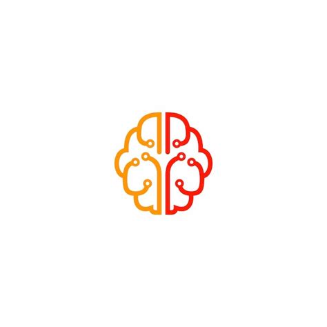 Conception De Logo De Cerveau Lampe De Cerveau Vecteur Premium