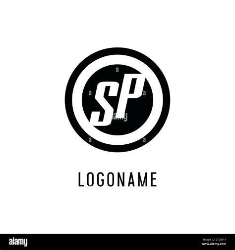 Initial Sp Logo Concentric Circle Line Clean And Simple Monogram Logo