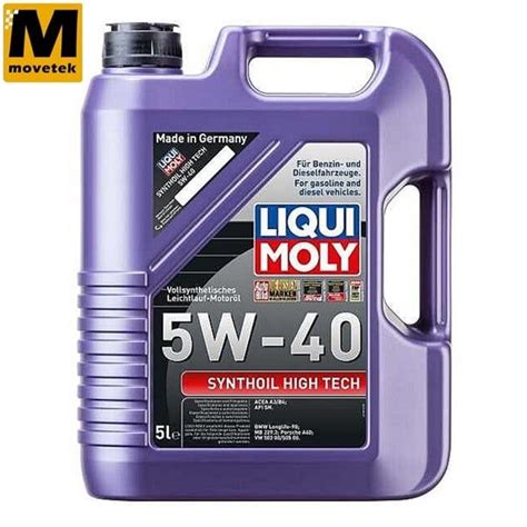 Liqui Moly 5W40 Synthoil High Tech 5L - Movetek