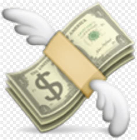 flying money emoji  money wings emoji png image  transparent