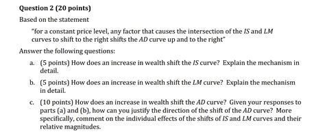 Solved Question 2 20 Points Based On The Statement “for A