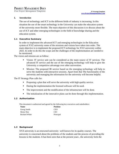 Free IT Strategy Template for Effective Project Planning ...