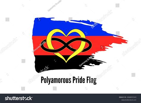 Polyamorous Pride Flag Symbol Lgbt Community Stock Vector Royalty Free