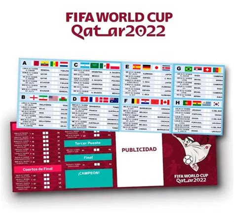 Fixture Mundial Qatar 2022 Editable Vector Para Imprimir En Venta En