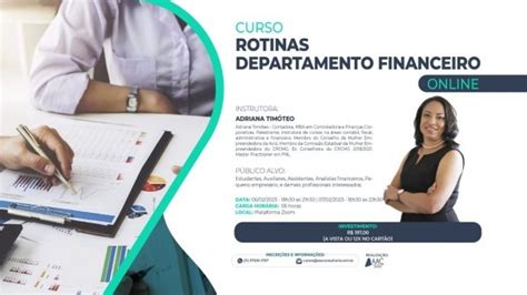 Curso Rotinas Do Departamento Financeiro On Line Online Sympla