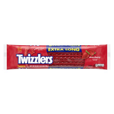 twizzlers worlds largest strawberry  long twists oz candy bag