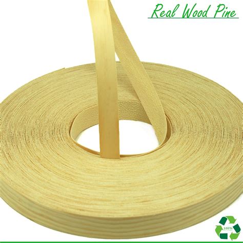 22mm Iron On Edging Tape Pre Glued Real Wood Veneer Strips Oak Beech