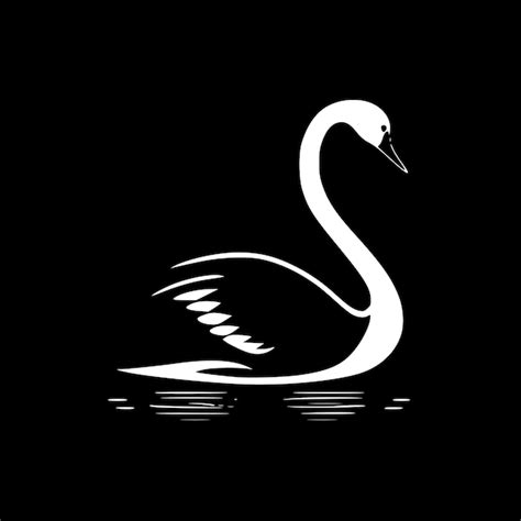 Ilustraci N Vectorial De Silueta Minimalista Y Simple Del Cisne