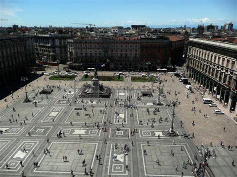 Aerial view of Piazza del Duomo, Milan Cathedral, Italy by marcorubino ...