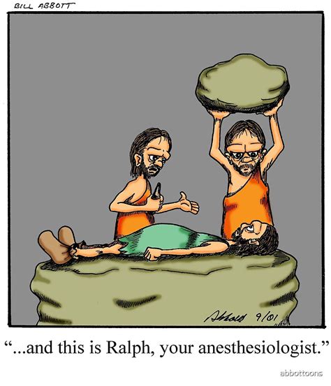 "Funny Medical Caveman Anesthesiologist Cartoon Art" by abbottoons ...