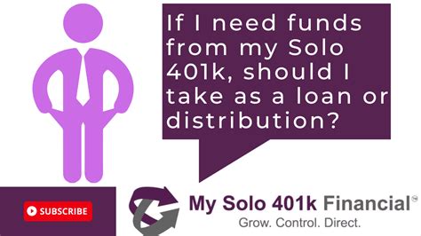 Solo 401k Faq If I Need Funds From My Solo 401k Should I Take It As A Loan Or Distribution