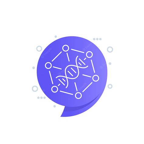 Premium Vector Genomics Line Icon Dna Research Vector