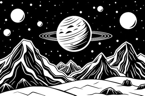 Un Dibujo De Un Planeta Con Las Palabras Planetas En él Vector Premium Generado Con Ia