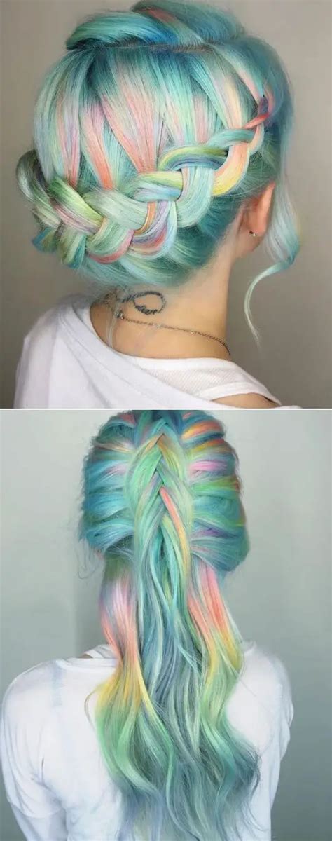 Absolutely Gorgeous Braided Rainbow Hairstyles