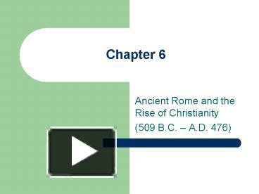 Ppt Ancient Rome And The Rise Of Christianity Powerpoint Presentation