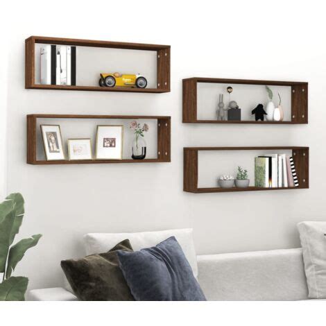 Furniture Limited Estante C Bico De Pared Uds Madera Roble