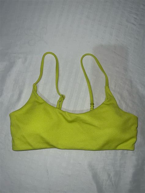 Neon Green Bikini Top Women S Fashion Swimwear Bikinis Swimsuits On Carousell