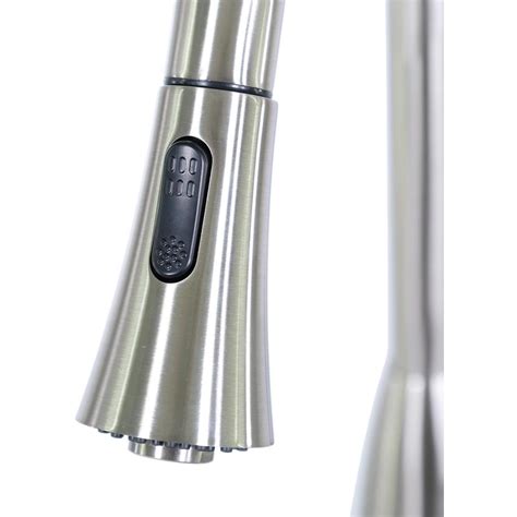 Bbqguys Signature Single Handle Pull Down Gooseneck Hot Cold Faucet Brushed Nickel Bbq