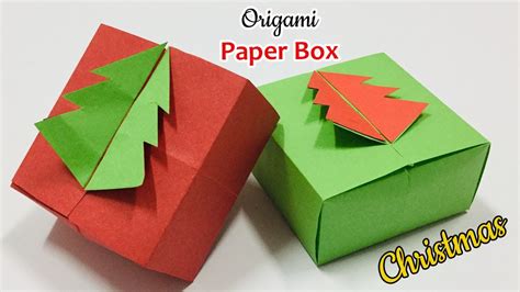 paper gift box  christmas origami paper gift box