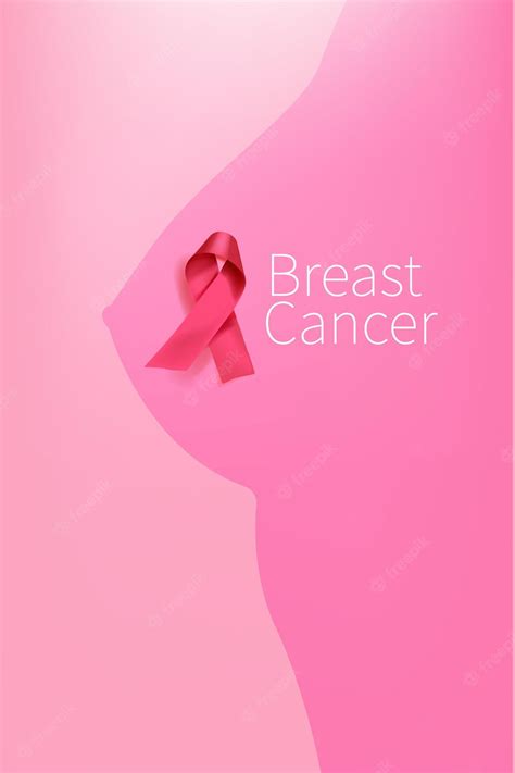 Premium Vector Breast Cancer Awareness Month Poster Background Concept Design Realistic Pink