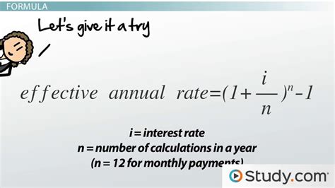 Effective Annual Rate Formula Calculations And Examples Lesson