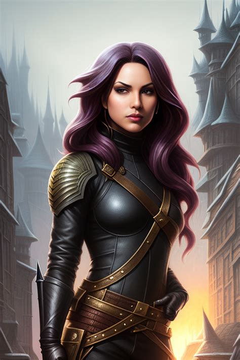 Purple Haired Female Rogue By Fantscifi On Deviantart