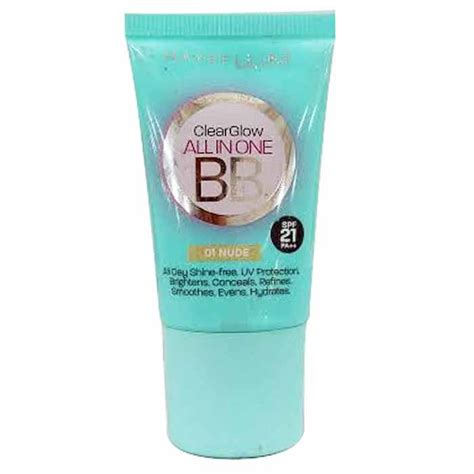 Maybelline Clear Glow All In One BB Cream SPF 21 01 Nude 18 Ml