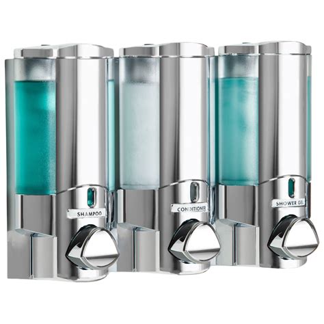 Aviva Amenity Dispenser 3 Chamber Chrome Amenity Dispensers And