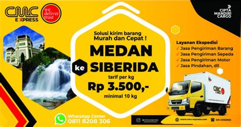 Ekspedisi Medan Ke Siberida Murah Tarif 3 500 Per Kg Min 10 Kg 2024