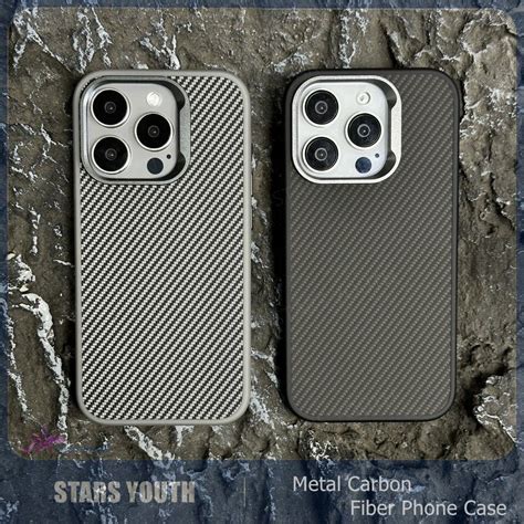 Capa Para Iphone Pro Max Casing Premium Carca A De Fibra De