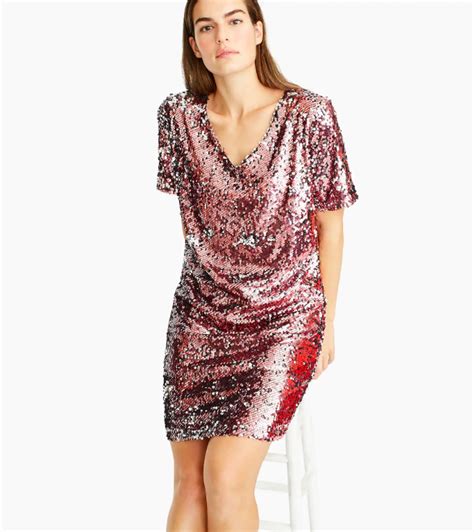 Pink Sequin T Shirt Dress