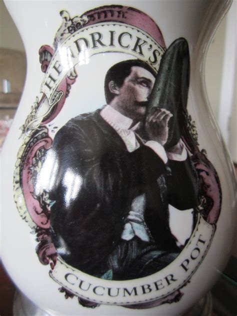 Hendricks Gin Vintage Porcelain Vase Cucumber Pickle Pot Utensil