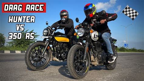 Finally Re Hunter 350 Vs Honda Cb350 Rs Drag Race 🏁 Top Speed