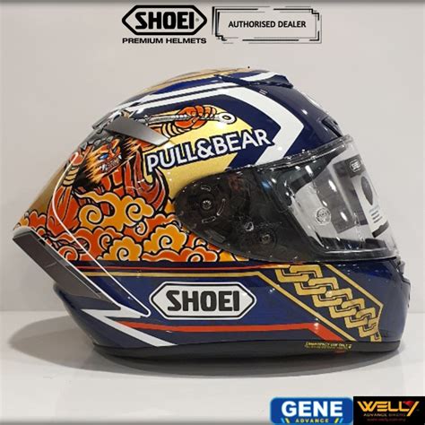 SHOEI X Spirit 3 Marquez Motegi 3 TC 2 Blue Gold Top Performance Full