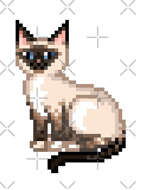 "Siamese Pixel Cat" by 3eyed | Redbubble