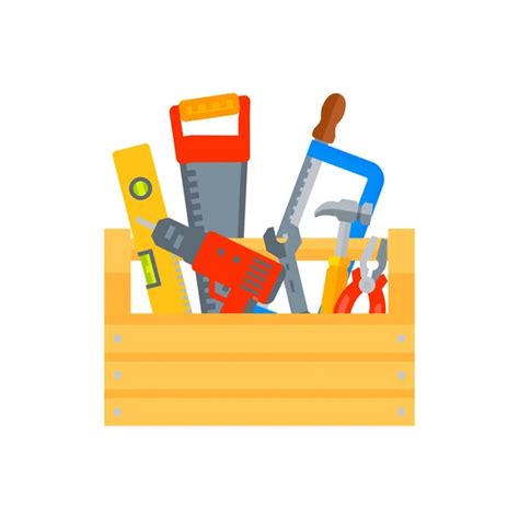 Hand Tool Kits Isolated Icon In Cartoon Style — Stock Vector © Nastya