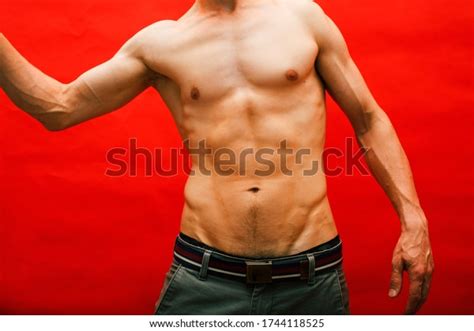Man Standing Naked Torso Abc On Stock Photo Shutterstock